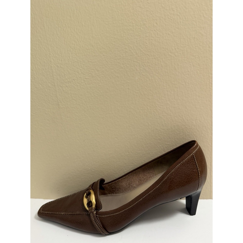 UNISA Pumps Bro Leather Horsebit Kitten Heel 2.5"-3" Women's 10B - Picture 8 of 10
